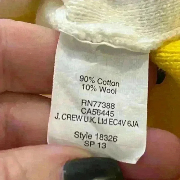 Madewell Oversized Wool Blend Boxy Knit Sweater Yellow white Stripe Size Medium - Picture 8 of 11